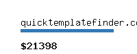 quicktemplatefinder.com Website value calculator