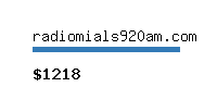 radiomials920am.com Website value calculator