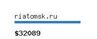 riatomsk.ru Website value calculator