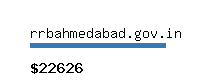 rrbahmedabad.gov.in Website value calculator