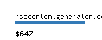 rsscontentgenerator.com Website value calculator