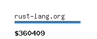 rust-lang.org Website value calculator