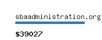 sbaadministration.org Website value calculator