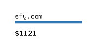 sfy.com Website value calculator