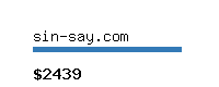sin-say.com Website value calculator