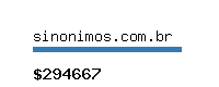 sinonimos.com.br Website value calculator