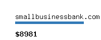 smallbusinessbank.com Website value calculator