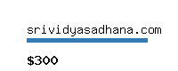 srividyasadhana.com Website value calculator