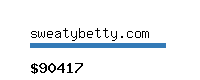 sweatybetty.com Website value calculator