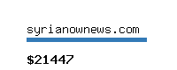 syrianownews.com Website value calculator