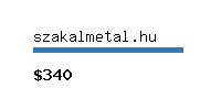 szakalmetal.hu Website value calculator