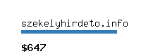 szekelyhirdeto.info Website value calculator