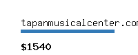 tapanmusicalcenter.com Website value calculator