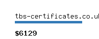 tbs-certificates.co.uk Website value calculator