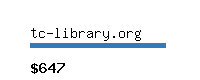 tc-library.org Website value calculator