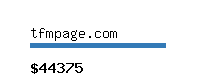 tfmpage.com Website value calculator