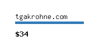 tgakrohne.com Website value calculator