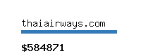 thaiairways.com Website value calculator