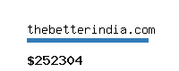 thebetterindia.com Website value calculator