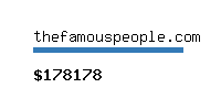 thefamouspeople.com Website value calculator