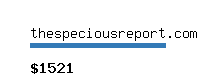 thespeciousreport.com Website value calculator