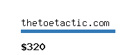 thetoetactic.com Website value calculator