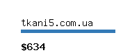 tkani5.com.ua Website value calculator