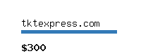 tktexpress.com Website value calculator