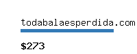 todabalaesperdida.com Website value calculator