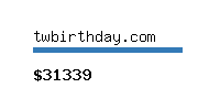 twbirthday.com Website value calculator