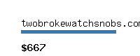 twobrokewatchsnobs.com Website value calculator