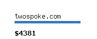 twospoke.com Website value calculator