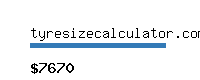 tyresizecalculator.com Website value calculator