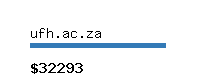 ufh.ac.za Website value calculator