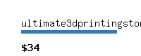 ultimate3dprintingstore.com Website value calculator