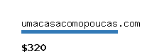 umacasacomopoucas.com.br Website value calculator