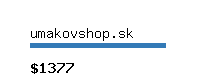 umakovshop.sk Website value calculator