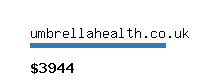 umbrellahealth.co.uk Website value calculator