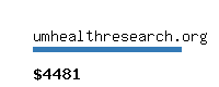 umhealthresearch.org Website value calculator