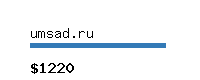 umsad.ru Website value calculator
