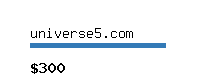 universe5.com Website value calculator
