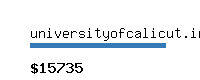 universityofcalicut.info Website value calculator