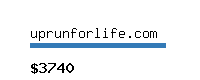 uprunforlife.com Website value calculator