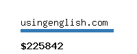 usingenglish.com Website value calculator