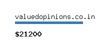 valuedopinions.co.in Website value calculator