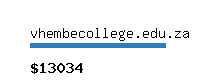 vhembecollege.edu.za Website value calculator