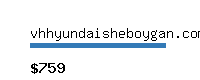 vhhyundaisheboygan.com Website value calculator