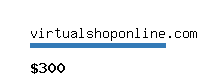 virtualshoponline.com Website value calculator