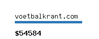 voetbalkrant.com Website value calculator