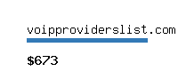 voipproviderslist.com Website value calculator